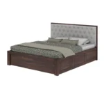 Decan Solid Sheesham Wood Bed with Hydraulic Storage - Image 8