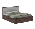 Decan Solid Sheesham Wood Bed with Hydraulic Storage - Image 2