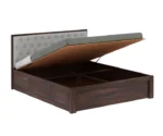 Decan Solid Sheesham Wood Bed with Hydraulic Storage - Image 4