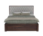 Decan Solid Sheesham Wood Bed with Hydraulic Storage - Image 6