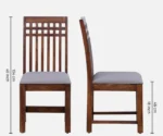 Drusilla Sheesham Wood 4 Seater Dining Set In Scratch Resistant Provincial Teak Finish - Image 2