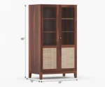 Solid Wood Cane Book Shelf - Image 5