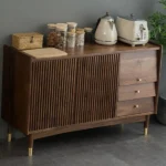 Espresso Asian Cubitac Cabinets Wooden Freestanding Sideboard for Kitchen