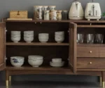 Espresso Asian Cubitac Cabinets Wooden Freestanding Sideboard for Kitchen - Image 9