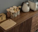 Espresso Asian Cubitac Cabinets Wooden Freestanding Sideboard for Kitchen - Image 3
