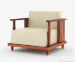 Gabriel 3+2+1+1 Wooden Sofa Set - Image 4