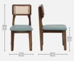 Gistel Sheesham Wood 4 Seater Dining Set In Scratch Resistant Provincial Teak Finish With Marble Top - Image 11