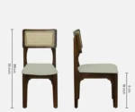 Gistel Sheesham Wood 4 Seater Dining Set With Marble Top - Image 12