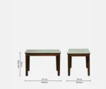 Gistel Sheesham Wood 4 Seater Dining Set With Marble Top - Image 13