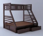 Intalian Solid Sheesham Bunk Bed With Drawer Storage - Image 3