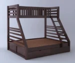 Intalian Solid Sheesham Bunk Bed With Drawer Storage - Image 4