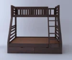 Intalian Solid Sheesham Bunk Bed With Drawer Storage - Image 6