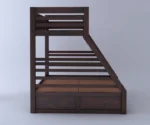 Intalian Solid Sheesham Bunk Bed With Drawer Storage - Image 7