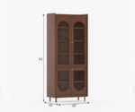 Kavin Acacia Wood Four Door Book Shelf - Image 6