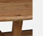 Kylie Acacia Wood 4 Seater Dining Set In Natural Finish - Image 10