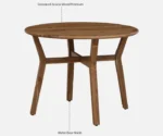 Kylie Acacia Wood 4 Seater Dining Set In Natural Finish - Image 11