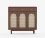 Laurel Solid Wood Acacia Cane Cabinet and Sideboard - Image 2
