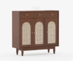 Laurel Solid Wood Acacia Cane Cabinet and Sideboard - Image 3