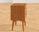 Lucia Solid Sheesham Wood Bedside Table With Two Drawer Storage - Image 4