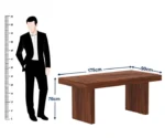 Maharaja Solid Sheesham Wood 6 Seater Dining Table Set - Image 3