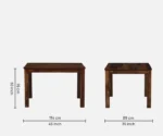Marin Sheesham Wood 4 Seater Dining Set in Scratch Resistant Provincial Teak Finish - Image 13