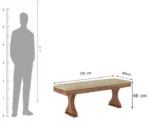 Maron Solid Sheesham Wood 6 Seater Dining Table Set - Image 12