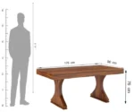Maron Solid Sheesham Wood 6 Seater Dining Table Set - Image 10