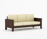 Morris 3+1+1 Wooden Sofa Set - Image 3