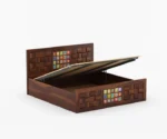 Niwar Sheesham Wood Bed Hydraulic - Image 2
