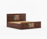 Niwar Sheesham Wood Bed Hydraulic - Image 5