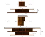 Parow Wooden Wall Mounted TV Unit - Image 5