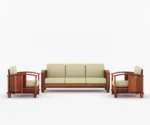 Parsons 3+1+1 Wooden Sofa Set - Image 3