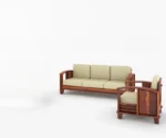 Parsons 3+1+1 Wooden Sofa Set - Image 2