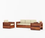 Peter 3+1+1 Wooden Sofa Set - Image 3