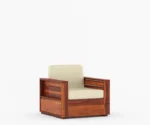 Peter 3+1+1 Wooden Sofa Set - Image 9