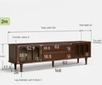Poplar Solid Wood American style TV Cabinet - Image 11
