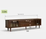 Poplar Solid Wood American style TV Cabinet - Image 12