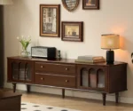 Poplar Solid Wood American style TV Cabinet