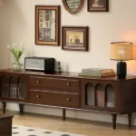 Poplar Solid Wood American style TV Cabinet