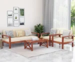 Romy 3+1+1 Wooden Sofa Set