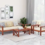 Romy 3+1+1 Wooden Sofa Set