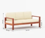 Romy 3+1+1 Wooden Sofa Set - Image 4