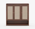 Simon Acacia Wood Cane Shoe Rack - Image 2