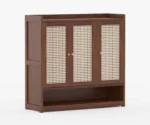 Simon Acacia Wood Cane Shoe Rack - Image 5