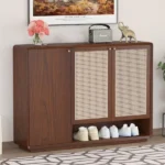 Starc Acacia Wood Cane Shoe Rack