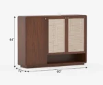 Starc Acacia Wood Cane Shoe Rack - Image 5