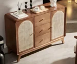 Style Medium Brown Wood Server with Cabinets and Drawers - Image 2