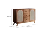 Style Medium Brown Wood Server with Cabinets and Drawers - Image 8