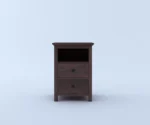 Swift Solid Sheesham Wood Bedside Table With Two Drawer Storage - Image 3
