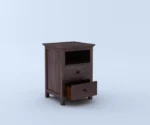 Swift Solid Sheesham Wood Bedside Table With Two Drawer Storage - Image 4